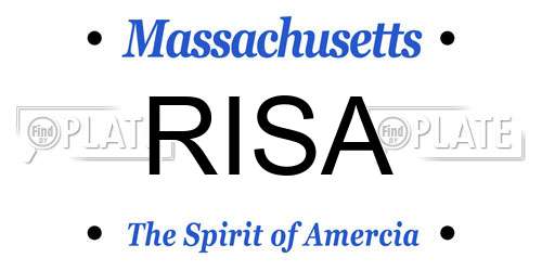 RISA Massachusetts License Plate