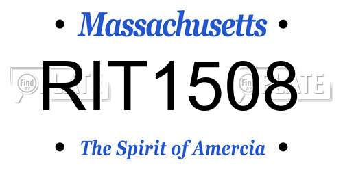 RIT1508 Massachusetts License Plate