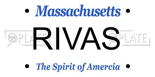 RIVAS Massachusetts License Plate