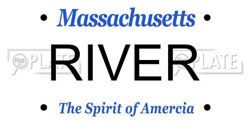 RIVER Massachusetts License Plate