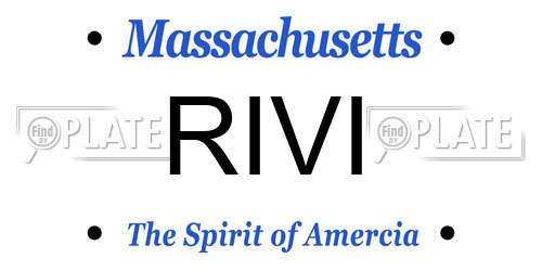 RIVI Massachusetts License Plate
