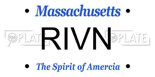 RIVN Massachusetts License Plate