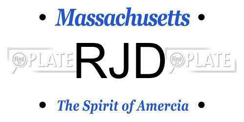 RJD Massachusetts License Plate