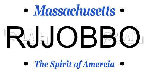RJJOBBO Massachusetts License Plate