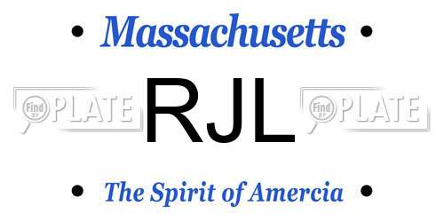 RJL Massachusetts License Plate