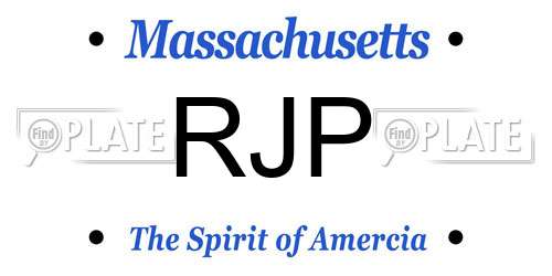 RJP Massachusetts License Plate