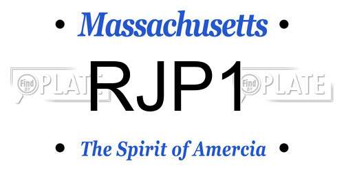 RJP1 Massachusetts License Plate