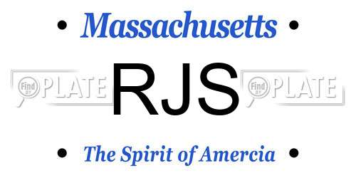 RJS Massachusetts License Plate