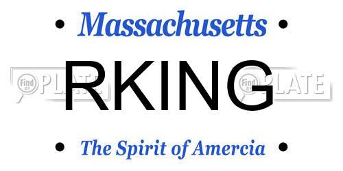 RKING Massachusetts License Plate