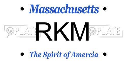 RKM Massachusetts License Plate