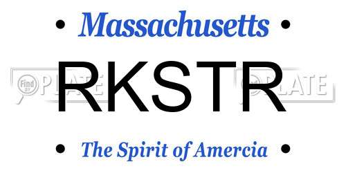 RKSTR Massachusetts License Plate