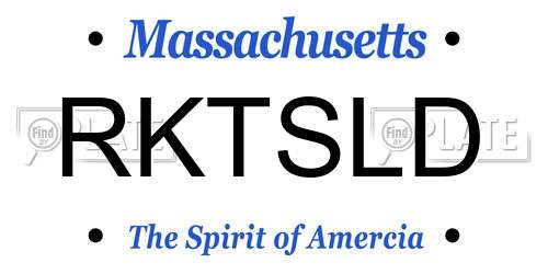 RKTSLD Massachusetts License Plate