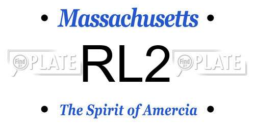 RL2 Massachusetts License Plate