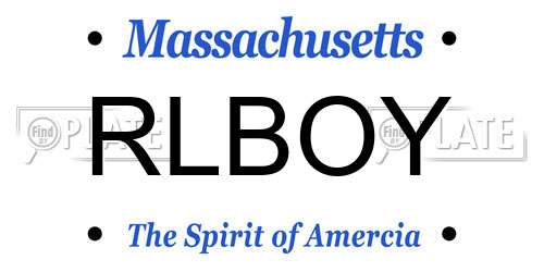 RLBOY Massachusetts License Plate