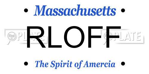 RLOFF Massachusetts License Plate