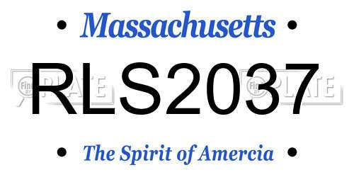 RLS2037 Massachusetts License Plate