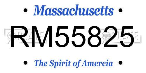 RM55825 Massachusetts License Plate