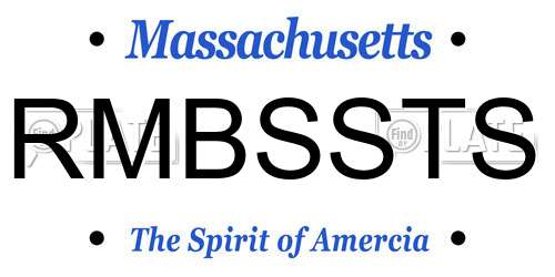 RMBSSTS Massachusetts License Plate