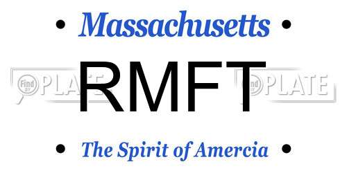 RMFT Massachusetts License Plate