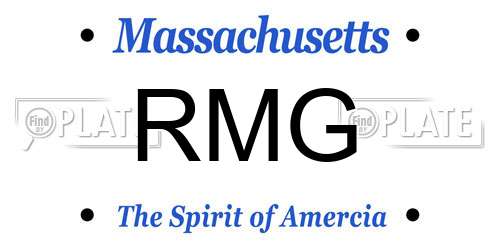 RMG Massachusetts License Plate