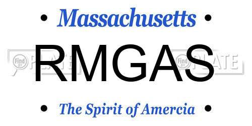 RMGAS Massachusetts License Plate