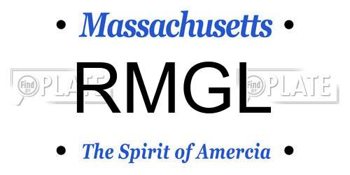 RMGL Massachusetts License Plate