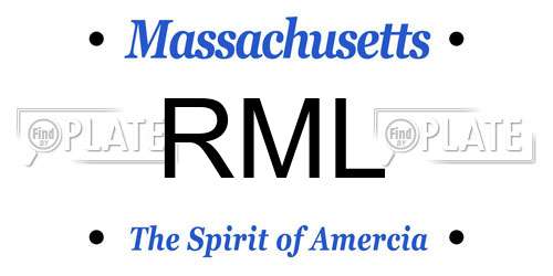 RML Massachusetts License Plate