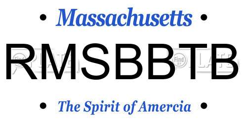 RMSBBTB Massachusetts License Plate
