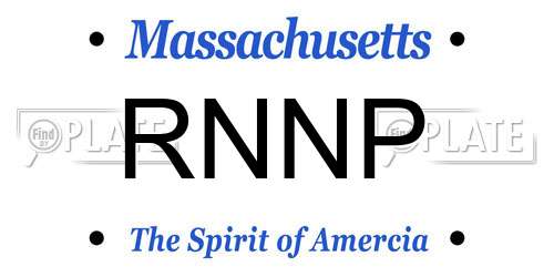 RNNP Massachusetts License Plate