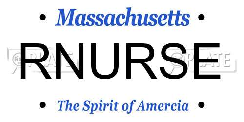 RNURSE Massachusetts License Plate