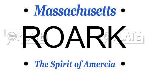 ROARK Massachusetts License Plate