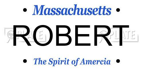 ROBERT Massachusetts License Plate