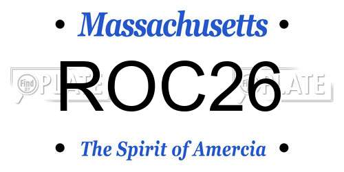 ROC26 Massachusetts License Plate