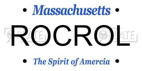 ROCROL Massachusetts License Plate