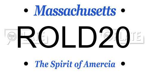 ROLD20 Massachusetts License Plate