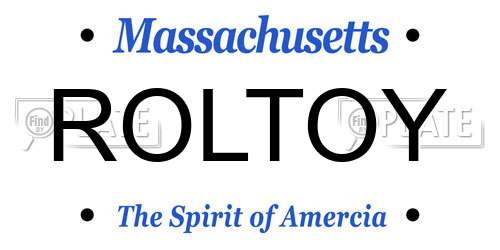 ROLTOY Massachusetts License Plate