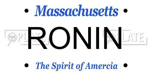 RONIN Massachusetts License Plate