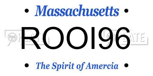 ROOI96 Massachusetts License Plate