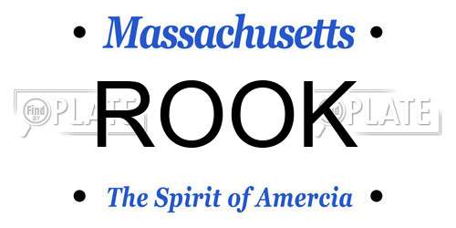 ROOK Massachusetts License Plate