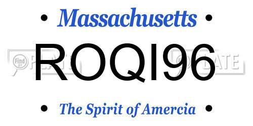 ROQI96 Massachusetts License Plate
