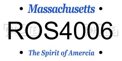 ROS4006 Massachusetts License Plate
