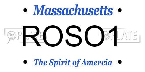 ROSO1 Massachusetts License Plate