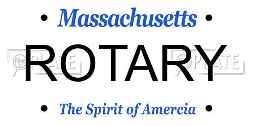 ROTARY Massachusetts License Plate