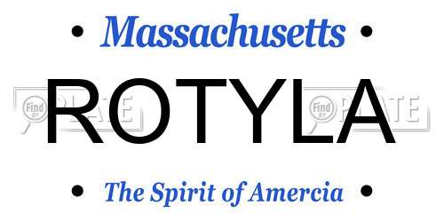 ROTYLA Massachusetts License Plate