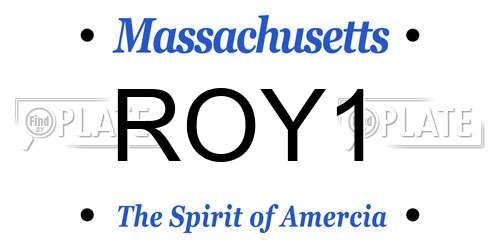 ROY1 Massachusetts License Plate