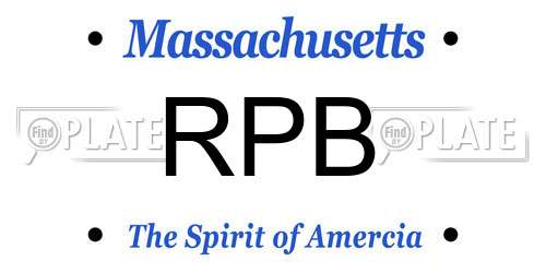 RPB Massachusetts License Plate