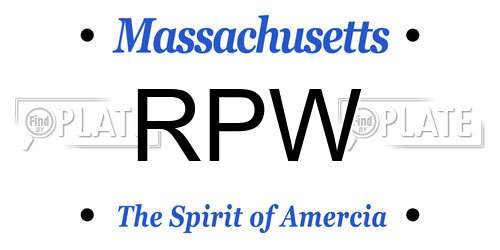 RPW Massachusetts License Plate