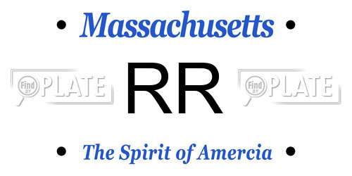 RR Massachusetts License Plate