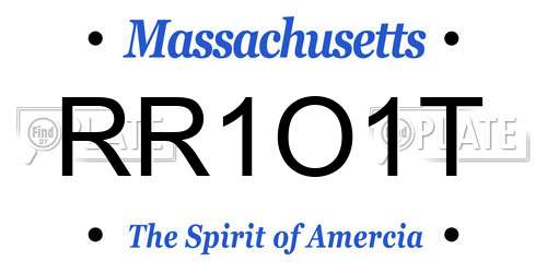 RR1O1T Massachusetts License Plate