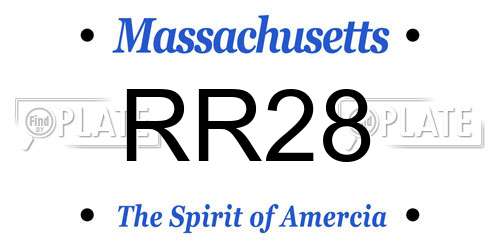 RR28 Massachusetts License Plate